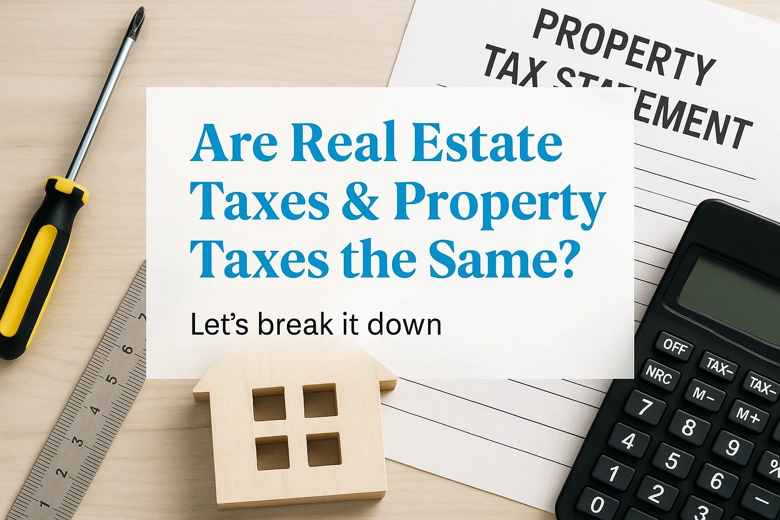 are real estate taxes the same as property taxes